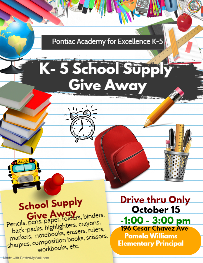 Elementary School Supply Giveaway, October 2020
