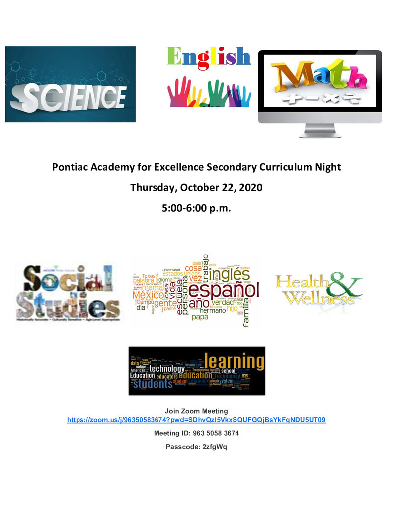 Secondary Curriculum Night